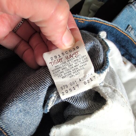 Vintage 90s Levi's Denim Jeans Orange Label Made in USA 100% Cotton 34x34, 32" - Picture 7 of 8